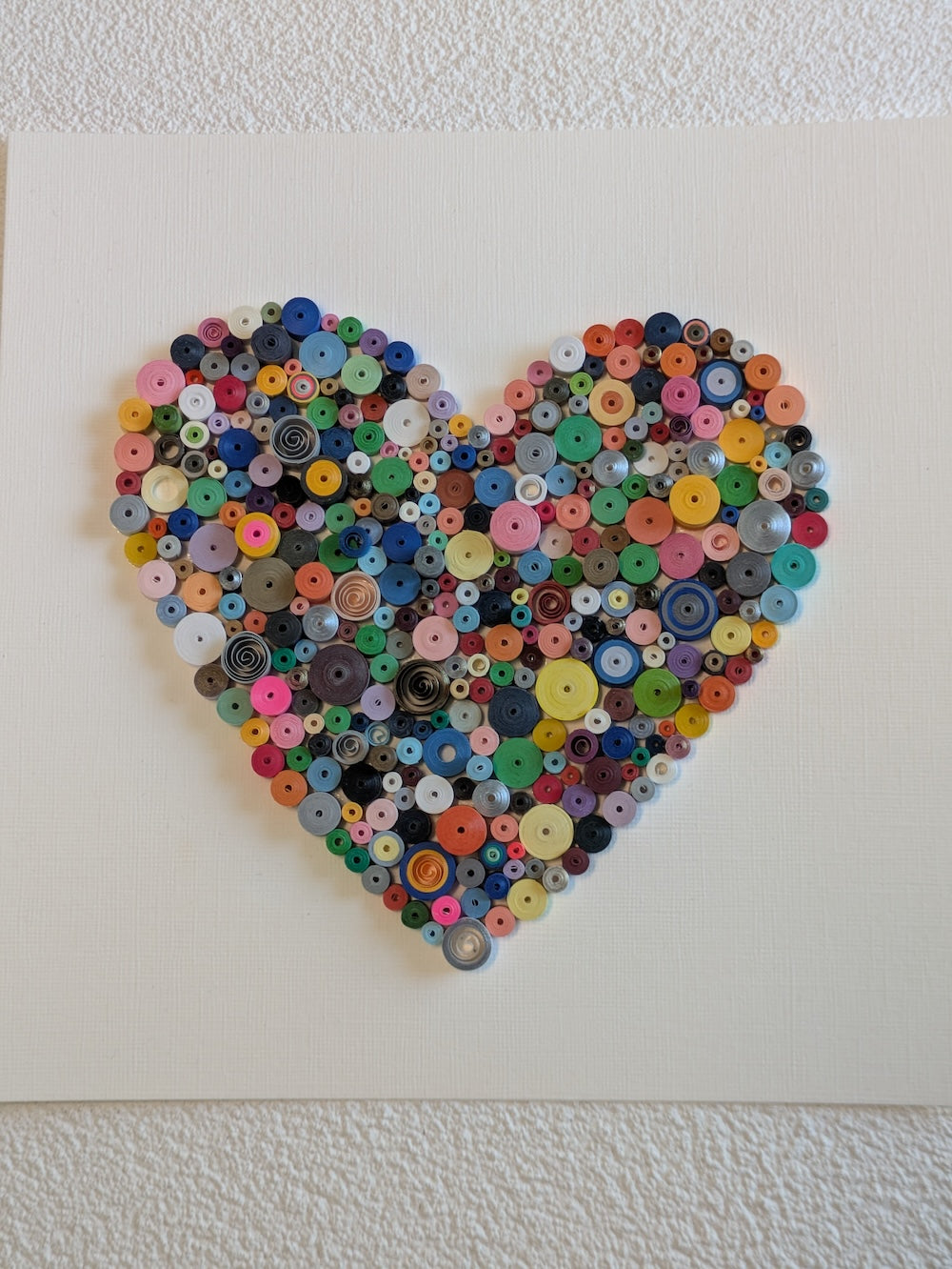 Multicolor Heart- 8x8 inch Wall Art (white background)