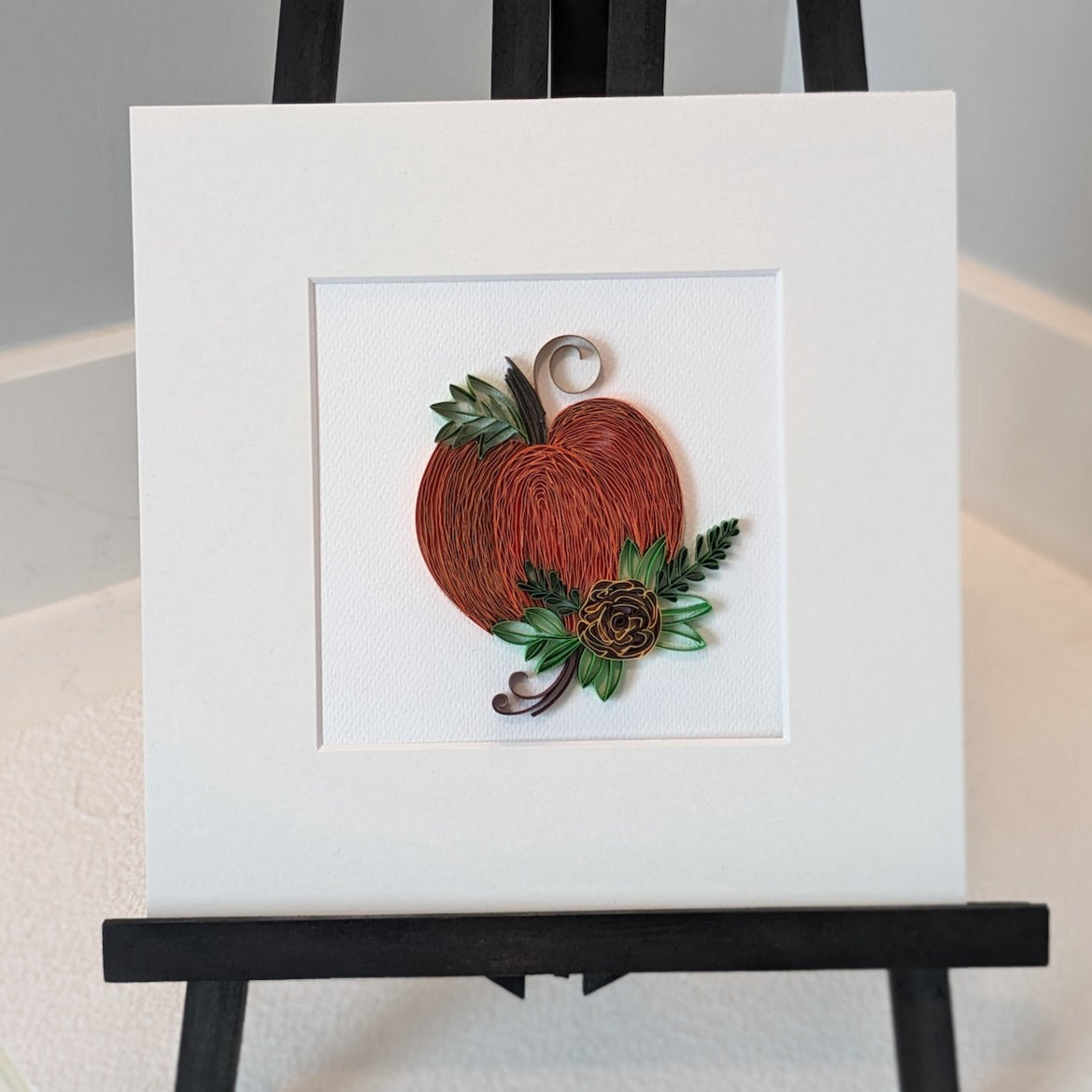 Fall Pumpkin - 8x8 inch Wall Art (multi-color rose)