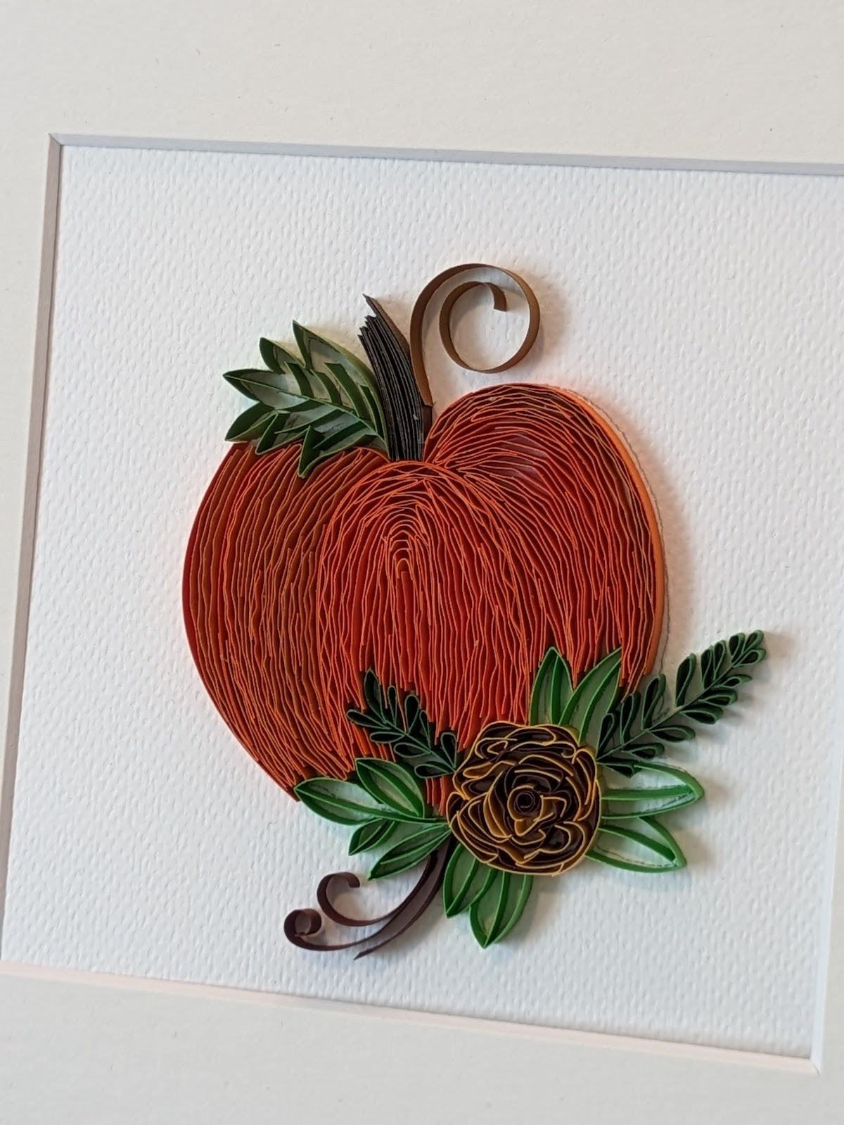 Fall Pumpkin - 8x8 inch Wall Art (multi-color rose)