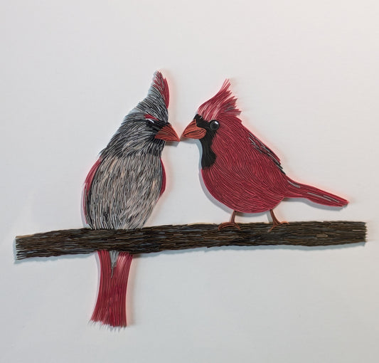 Cardinal Pair - Wildlife Series - 11x14 Wall Art