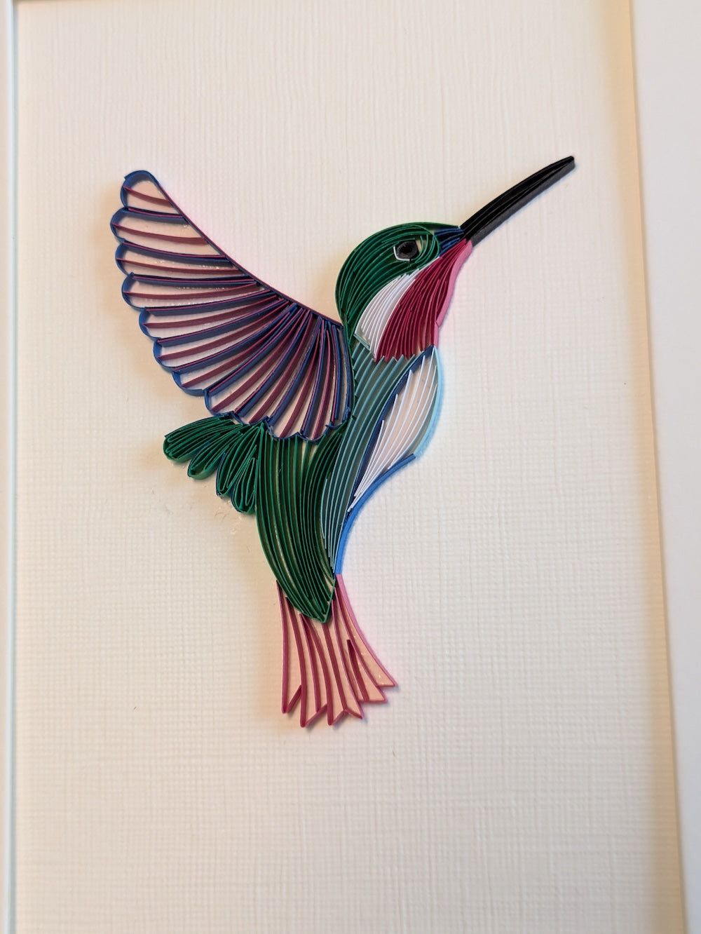 Humming Bird (green & blue) - Wildlife Series - 5x7 Wall Art