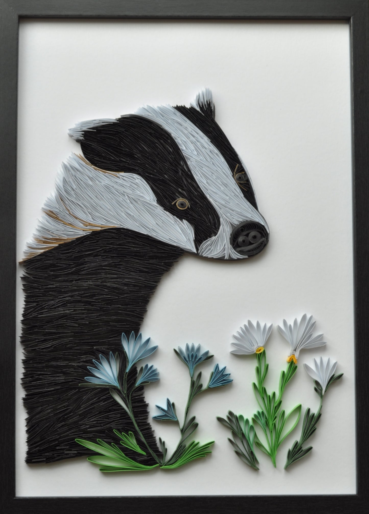 Wildlife Series - Badger with Flowers