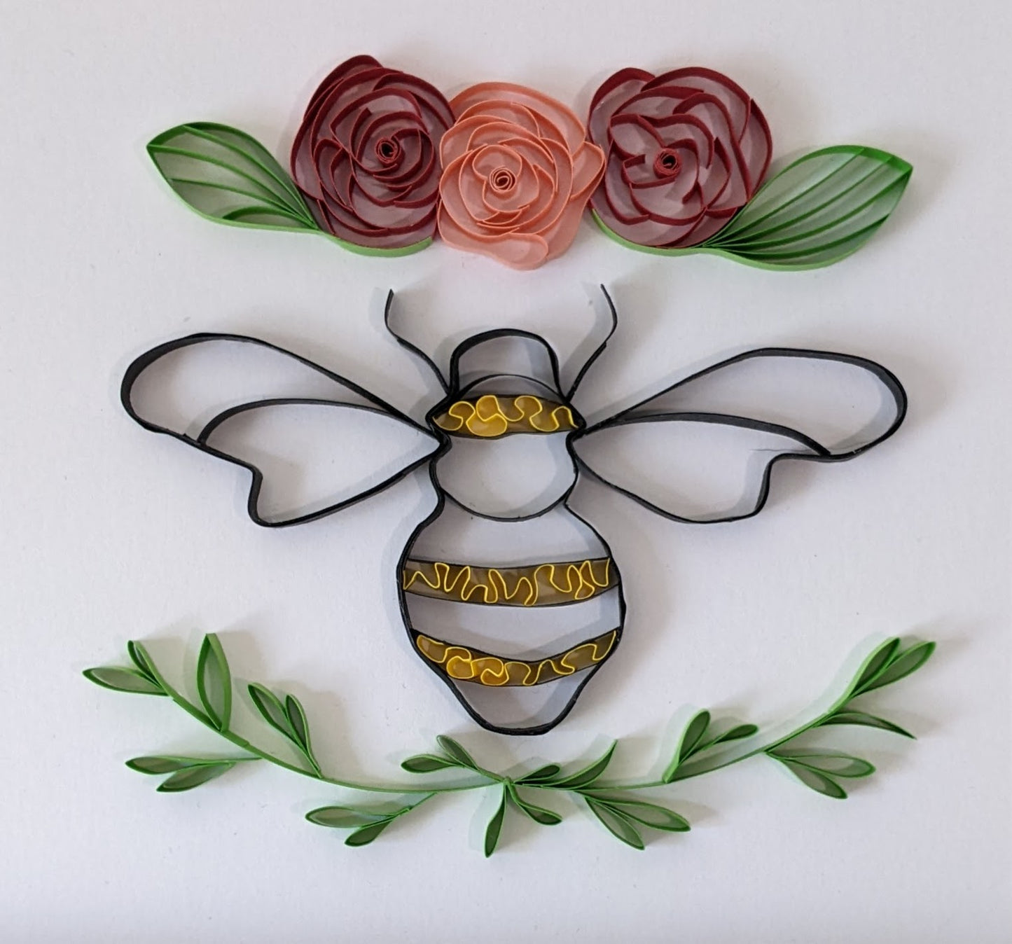 Pollinator Series - Queen Bee - Handmade Paper Art - 6x6