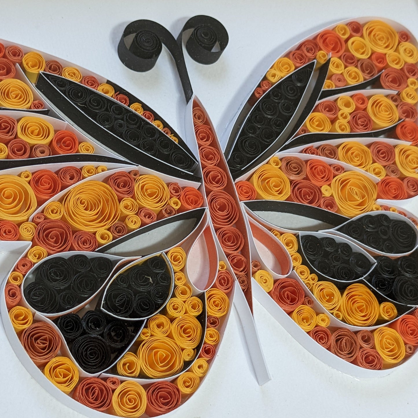 Orange Butterfly - Made to Order - Paper Art - 8x8