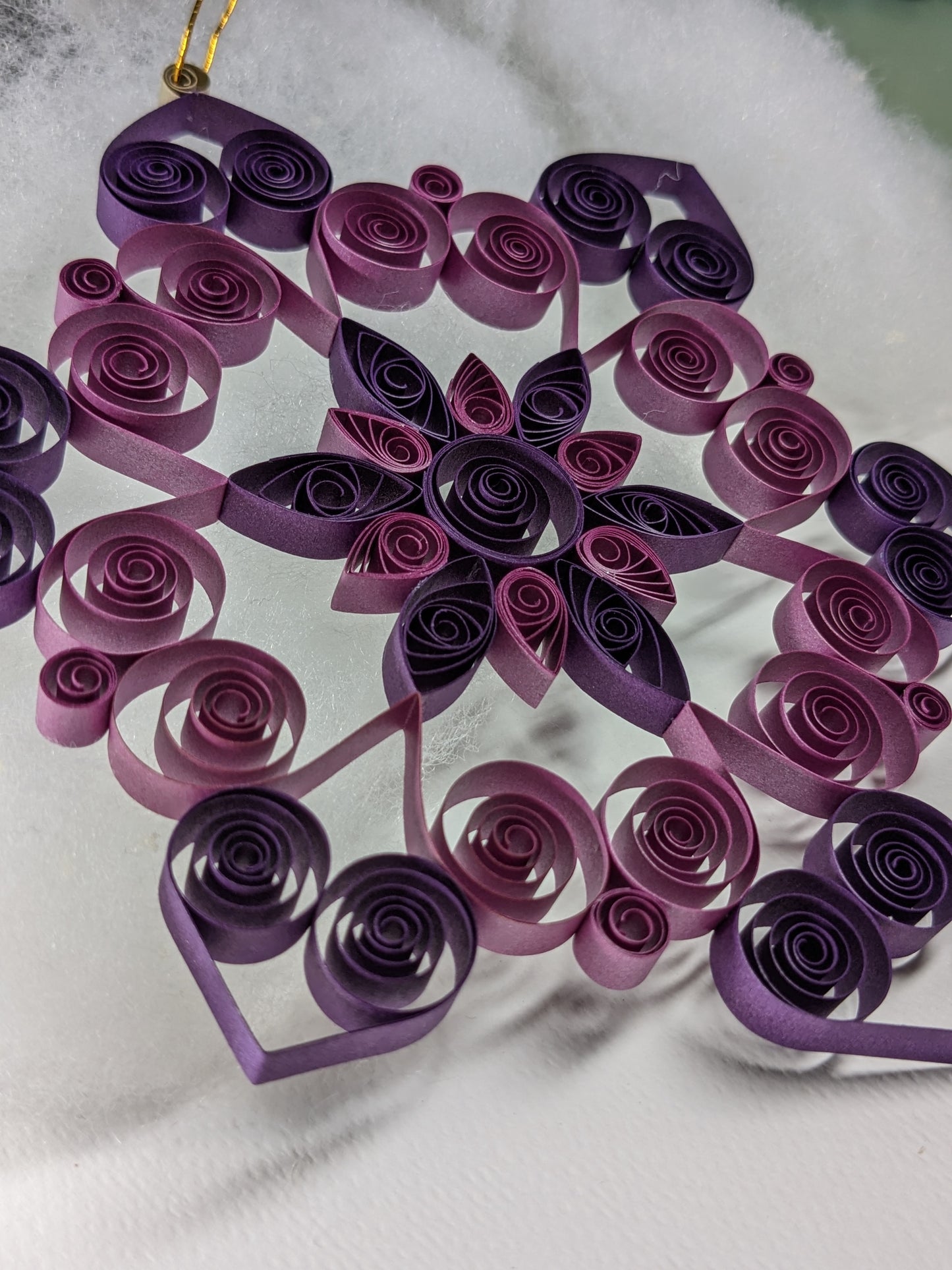 Large Purple Snowflake Ornament