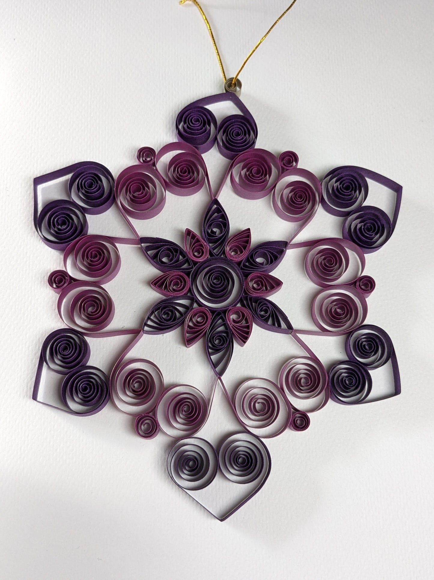 Large Purple Snowflake Ornament